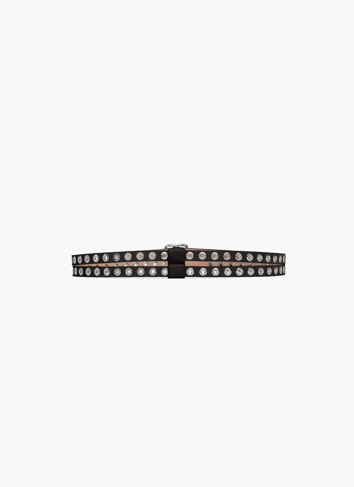 BIKER DOUBLE BELT IN NUBUCK ALAÏA BLACK BIKER DOUBLE BELT IN NUBUCK